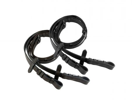 54" rubber English reins